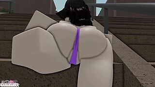 Emo Koraxlust Flashes Tits in Skatepark Before Wild Ride!