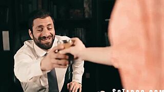 Office Bimbo Tiffany Watson Deepthroats Boss Monster Cock Ladder Climb