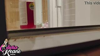 Watch Your Busty British Neighbor Shower and Flash Tits!