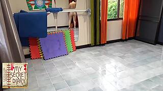 whoa nudist barber makes client strip naked in apron backstage... crazy hot l4