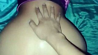 Petite Latina nerd in lingerie teases bodybuilder closeup