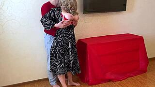 stepmom relaxes her fat ass for stepson's anal pounding homemade milf blowjob tits bounce