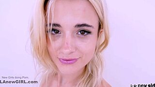 Blonde Casting Newbie in Heels Sucks Thick Cock After Teasing Reveal!