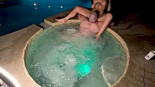 hot tub pounding blonde wife deliah grace cheating creampie screaming!