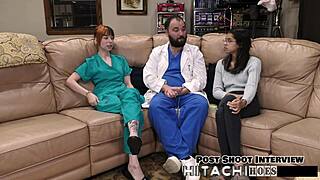 Freshman Ditria Rose Wriggles to Mandatory Hitachi Vibrator Orgasm Closeup