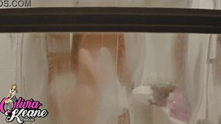 Watch Your Busty British Neighbor Shower and Flash Tits!