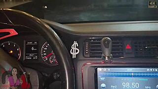 A horny tattooed housewife flashes her pussy outdoors then picks a stud to fill her with cum while her cuckold husband watches