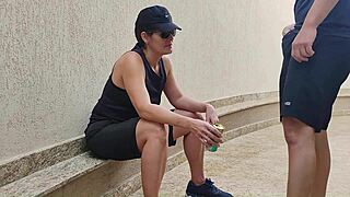 amigo rams cock deep in tough chick's wet pussy garage quickie