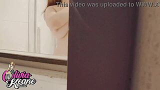 Watch Your Busty British Neighbor Shower and Flash Tits!