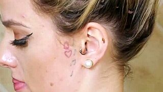 gorgeous blonde steps into steamy shower for fresh rinse