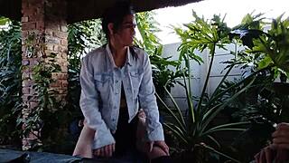 whoa babe with small waist and tattoos fingers plump ass with banana 🍌💦 wait what?!