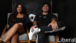 damn his wife sucks cock right in front of him...