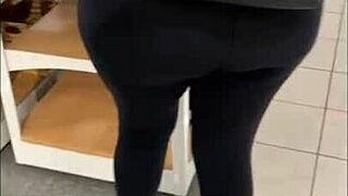 flashing ass in store got me so horny masturbated restroom fingering panties