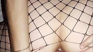 Skinny wife films close up pussy with cute husband