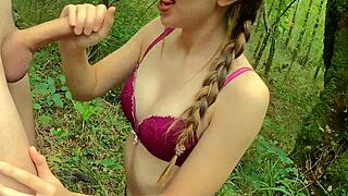 she sucks my cock deep in forest then swallows cum peaky brownies