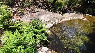 Hairy Curvy Milf Flashed and Fucked Outdoor on Beach by Young Stud