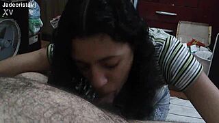 jade, sucking friend's cock good while husband films moans?