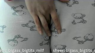 curvy arab milf in pajamas fingers huge ass and clit to wet orgasm