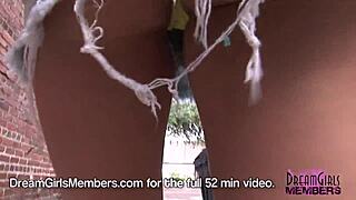 Bella Streaks Naked Flashing Big Tits And Shaved Pussy Through Ybor City Streets