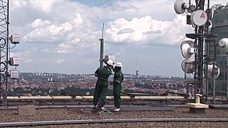 Black White Threesome Pounds Adorable Brunette's Ass Pussy Double Penetration