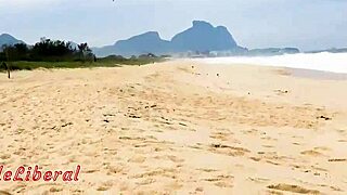 me flashing micro bikini to beach hunks in rio showing off curves