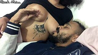 Wanna taste my lactating tits while I breastfeed you?