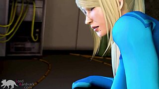 Zero suit Samus gets birthday facefuck with monster cock 😈🍆🎂