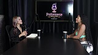 vicky menage sheer red double anal fetish with two cocks 😈🍑💦