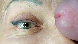 drunk milf housewife moans as young stud facefucks her close-up then cums on eyes squirting orgasm