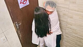 doctor and nurse fuck wildly in hospital bathroom during shift