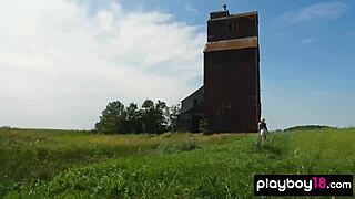 i love showing off my shaved pussy on the ranch