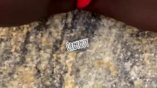 wife flashes juicy pussy on crowded beach