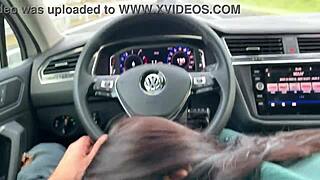 Risky Public Car Blowjob Fuck Handjob Close-Up Orgasm POV