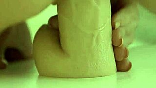 sweetheart rides dildo fingering wet pussy solo