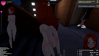 A MODEST GIRL gets CAUGHT exhibiting her HUGE TITS and ASS in hentai game