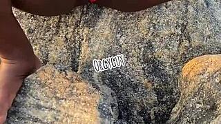 wife flashes juicy pussy on crowded beach