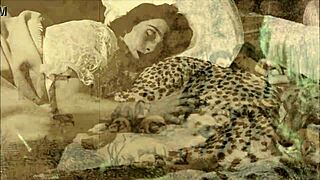 Vintage Bent-Over Doggystyle Erotic Scene In Retro Style