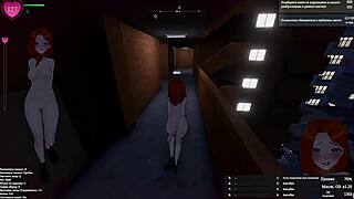 A MODEST GIRL gets CAUGHT exhibiting her HUGE TITS and ASS in hentai game