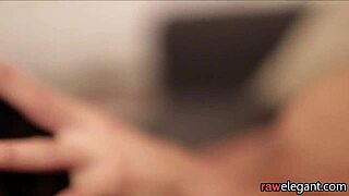 lingerie babe stuffs toys deep in her tight asshole