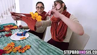 Step-sisters, wanna share that big step-brother cock together?