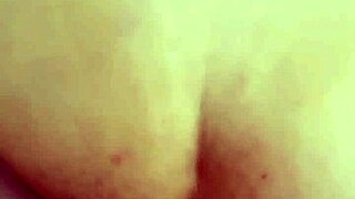 watch me doggy fat pussy friend's wife close-up creampie on belly!