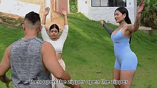 workout turns steamy as dilan clavijo rides cock deep part 1