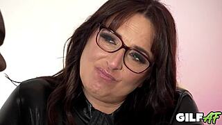 Kneel down now nana you plump mature ready for that thick black cock pounding