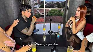 savannah watson horny milf rides stepdaughter's boyfriend at dinner 🍆 family table chaos 😈💦