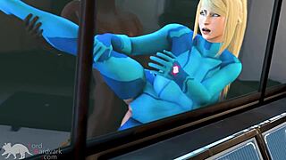 Zero suit Samus gets birthday facefuck with monster cock 😈🍆🎂