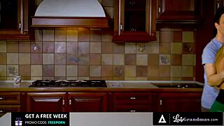 Lusty granny Nadya Basinger bangs old charge Nikki Raw hard!