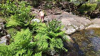 Hairy Curvy Milf Flashed and Fucked Outdoor on Beach by Young Stud