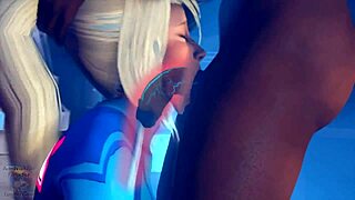Zero suit Samus gets birthday facefuck with monster cock 😈🍆🎂