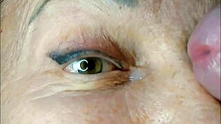 drunk milf housewife moans as young stud facefucks her close-up then cums on eyes squirting orgasm