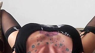 Homemade BDSM Slave Chokes Gags on Deepthroat Face Fuck